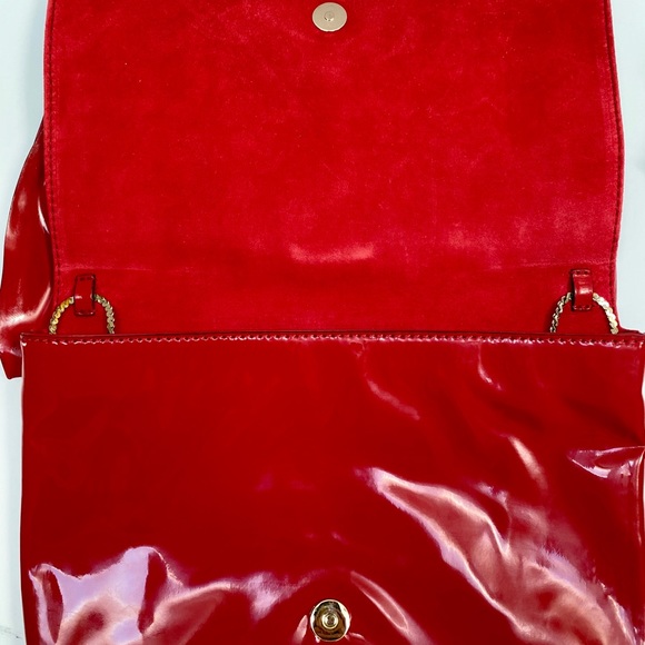 Valentino patent Bow Shoulder Bag in Red - Picture 4 of 6